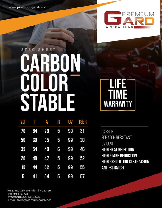 PremiumGard Carbon Color Stable (CCS) - Premium Gard Window Films