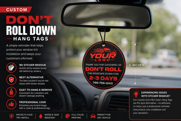 Custom Don’t Roll Down Hang Tags