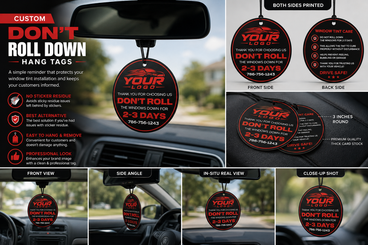 Custom Don’t Roll Down Hang Tags