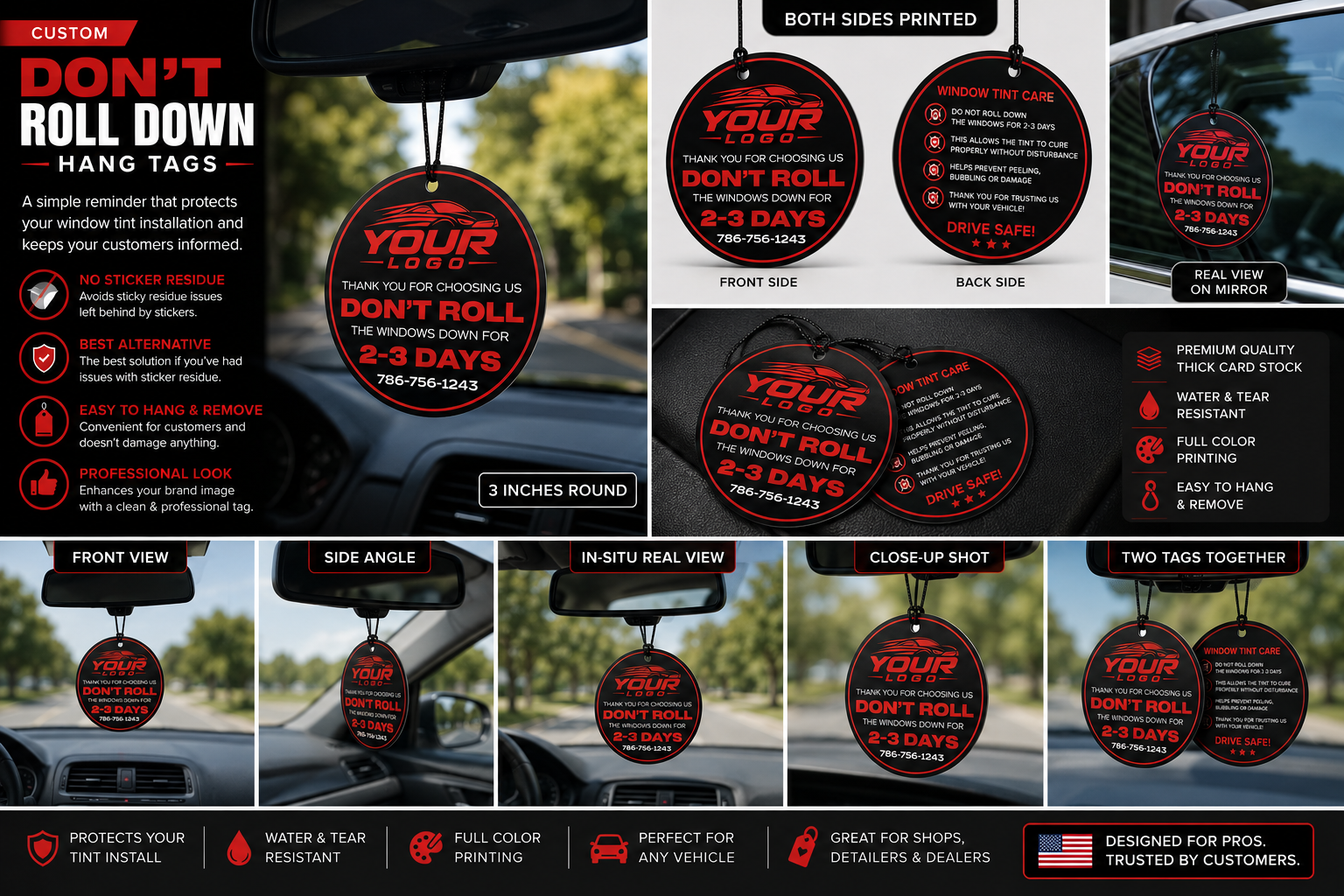 Custom Don’t Roll Down Hang Tags