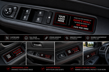 Custom Logo Don't Roll Down Window Stickers