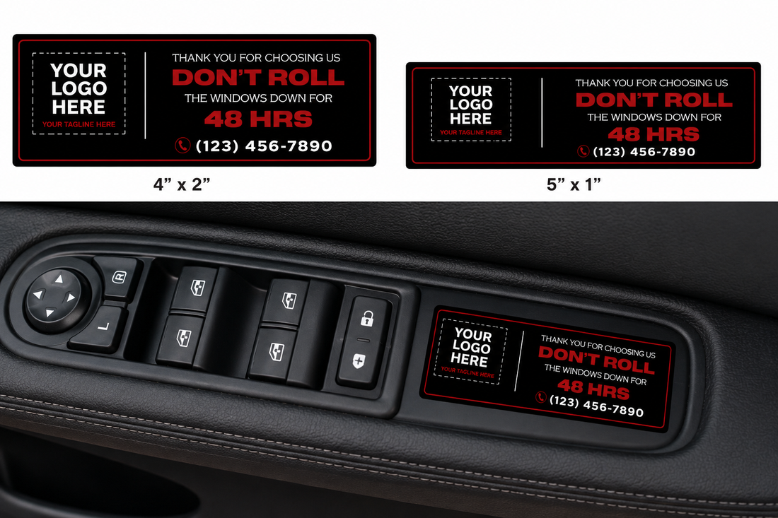 Custom Logo Don't Roll Down Window Stickers