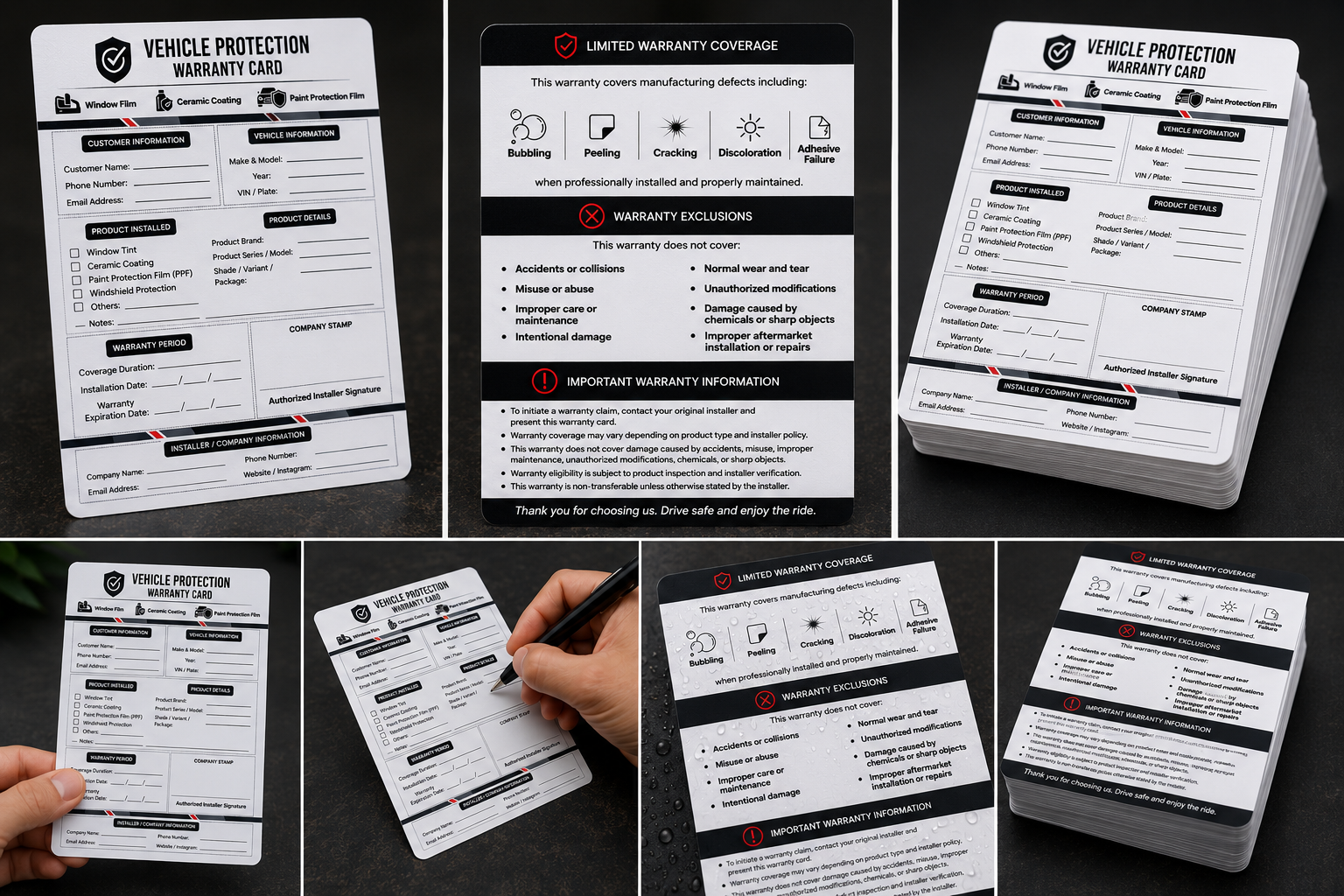 Universal Vehicle Protection Warranty Card