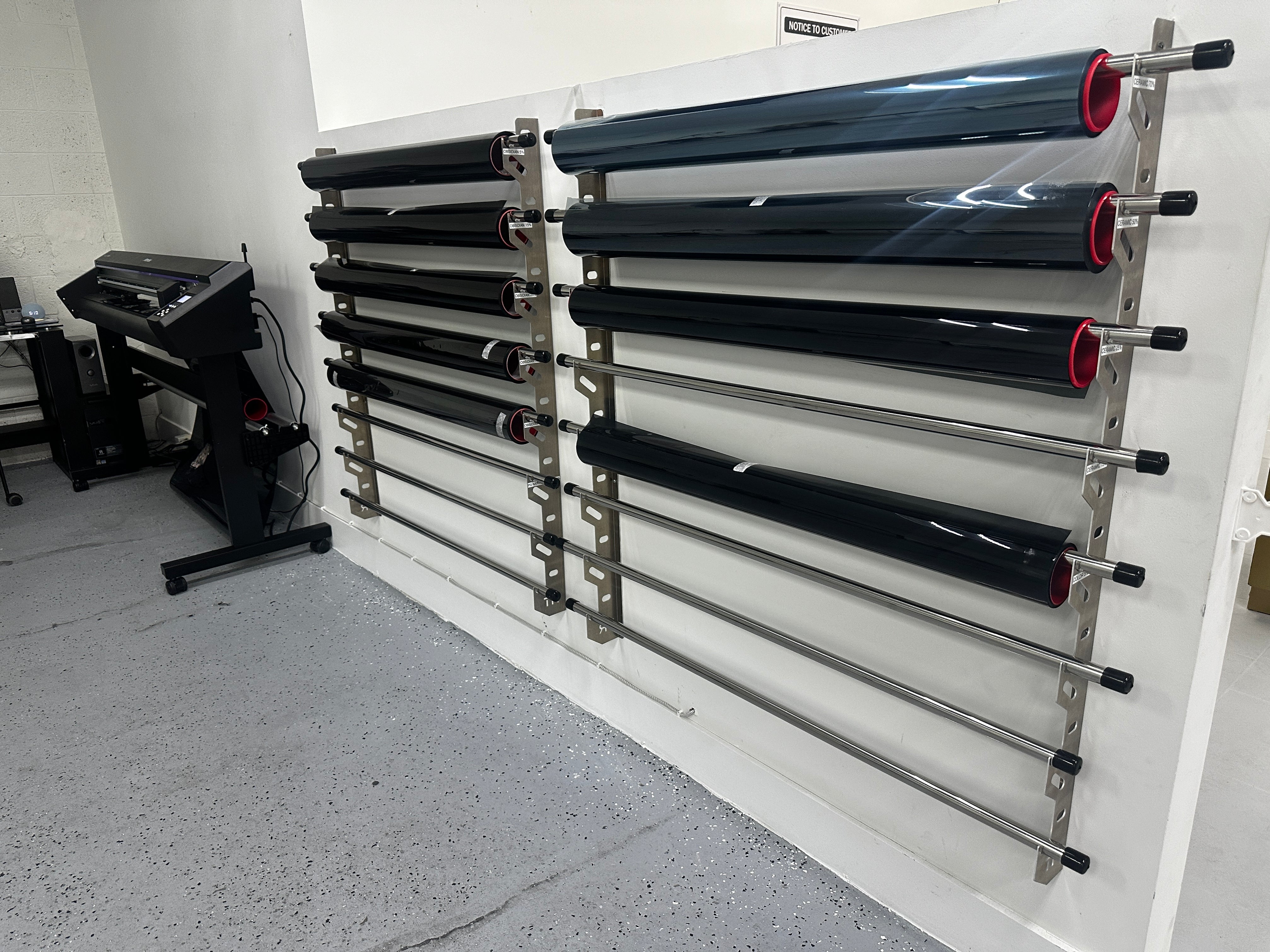 Tint Storage Rack Tint Racks / Vinyl Racks / PPF Racks Holds 8 Rolls | premiumgard.com ...