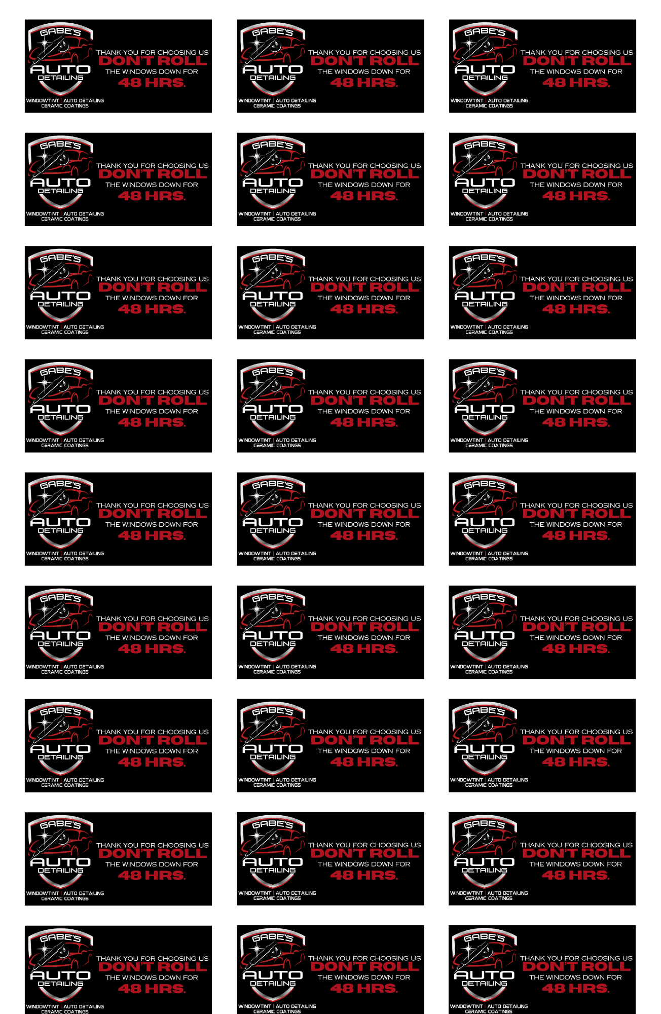 Custom Logo Don't Roll Down Window Stickers