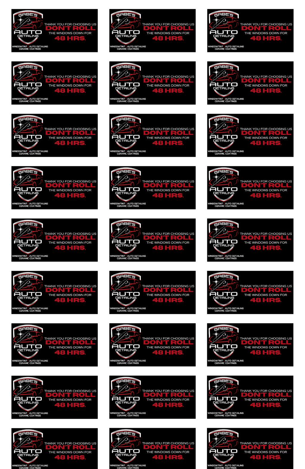 Custom Logo Don't Roll Down Window Stickers – Premiumgard.com