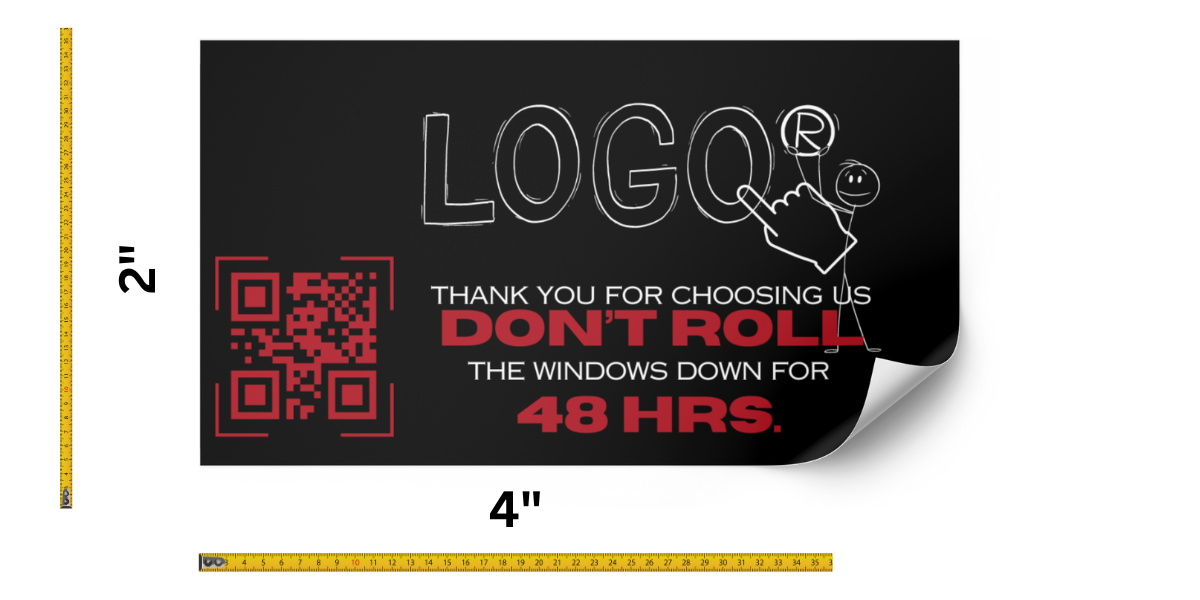 Custom Logo Don't Roll Down Window Stickers