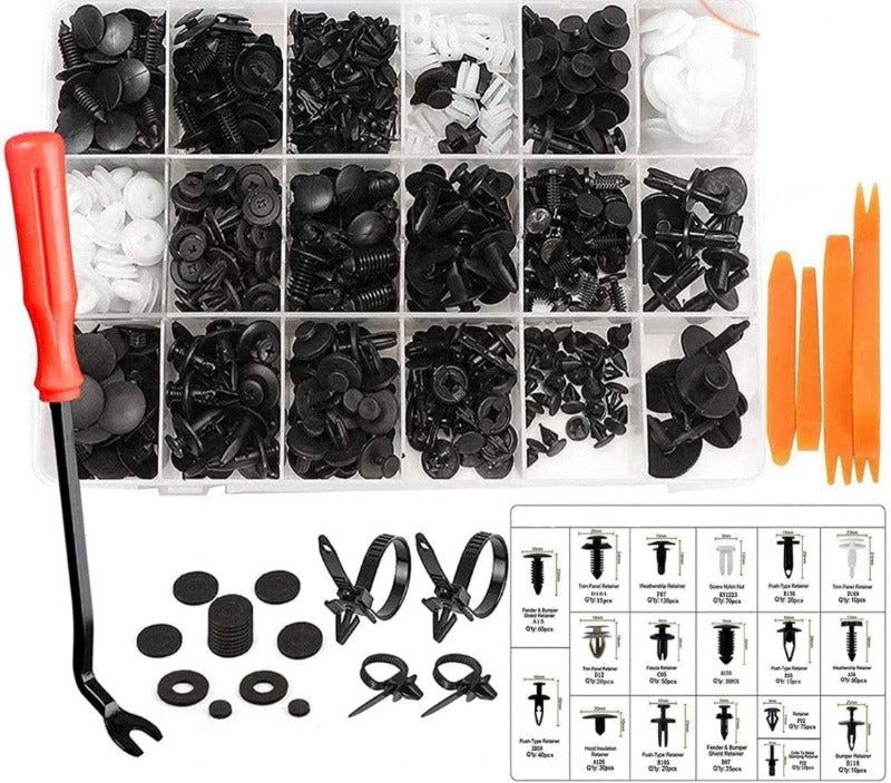 Door Panel Clips with Removal tool 17 Different Kinds. Toyota, GM, Ford, VW, Subaru ect